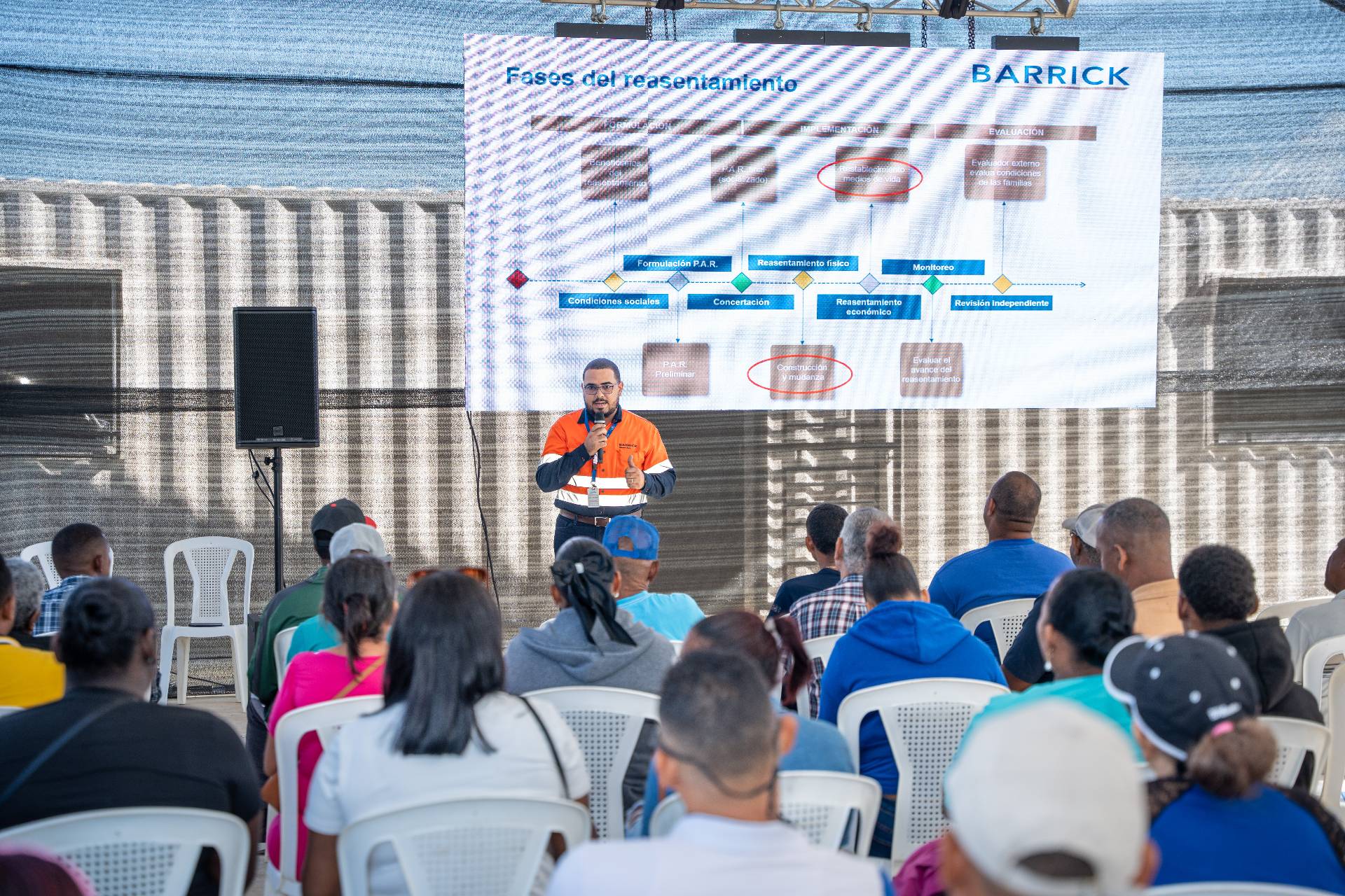 Actividades de construcción en la parte alta del Naranjo